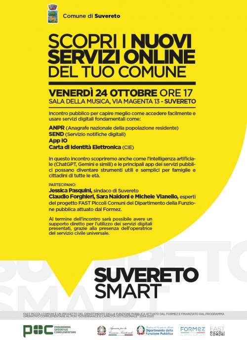 img title SUVERETO SMART: scopri i servizi digitali del Comune