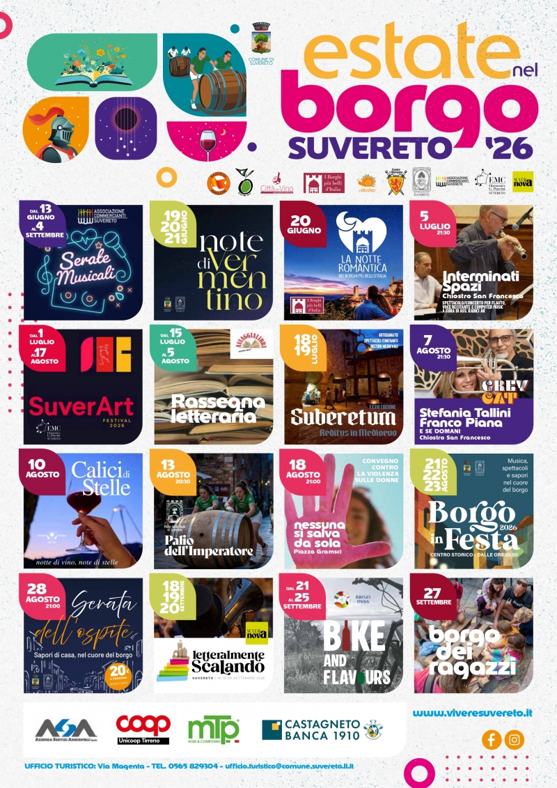 Al via gli eventi dell\'estate nel borgo di Suvereto. Tanti gli eventi tra novit�  e riconferme